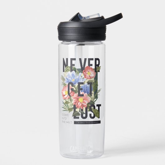 Nie verloren floral Slogan Trinkflasche (Links)
