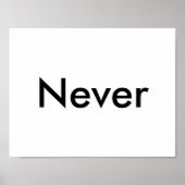 Nie! Vielleicht. Poster (Vorne)