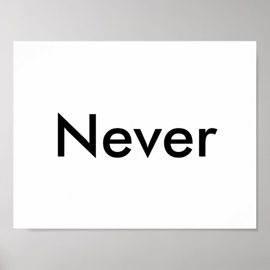 Nie! Vielleicht. Poster (Vorne)