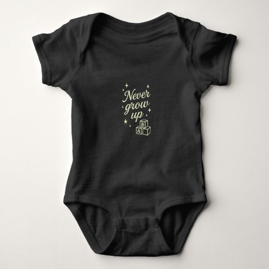 Nie wachsen Sie auf Baby Bodysuit Baby Strampler (Vorderseite)