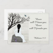 "Nie werde ich dich verlassen", Bibelverse Postkarte (Vorne/Hinten)