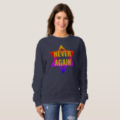 NIE WIEDER Holocaust YOM HASHOAH Sweatshirt (Vorne ganz)