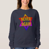 NIE WIEDER Holocaust YOM HASHOAH Sweatshirt (Vorderseite)