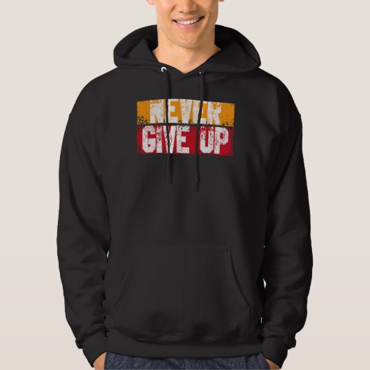 Nie wieder Motivierend Inspirationswachstum aufgeb Hoodie (Vorderseite)