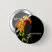 Nie wieder - Rabe u. Mond durch Poe Button (Vorne & Hinten)