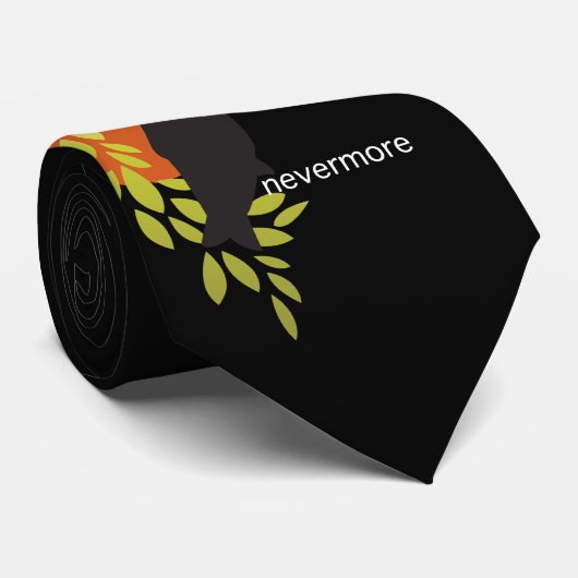 Nie wieder - Rabe u. Mond durch Poe Krawatte (Gerollt)