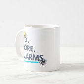 💤 Nie wieder. Wecker. Kaffeetasse (Vorderseite Links)