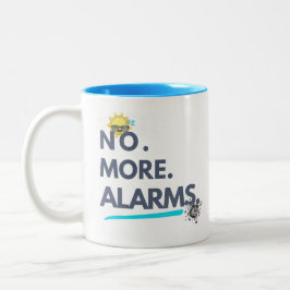 💤 Nie wieder. Wecker. Zweifarbige Tasse