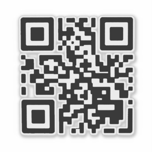 Nie wird dir QR-Code geben, nie geben Aufkleber (Vorderseite)