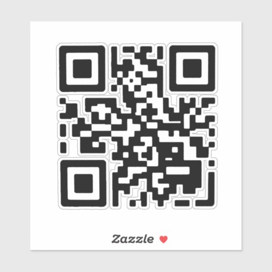 Nie wird dir QR-Code geben, nie geben Aufkleber (Blatt)