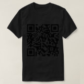 Nie wird Ihnen QR-Code-Aufkleber.pnng aufgegeben T-Shirt (Design vorne)