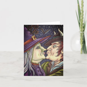 NIE ZU ALT FÜR ROMANCE, WITCH & WARLOCK Blank Feiertagskarte