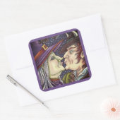 NIE ZU ALT FÜR ROMANCE, WITCH & WARLOCK IN LIEBE QUADRATISCHER AUFKLEBER (Umschlag)