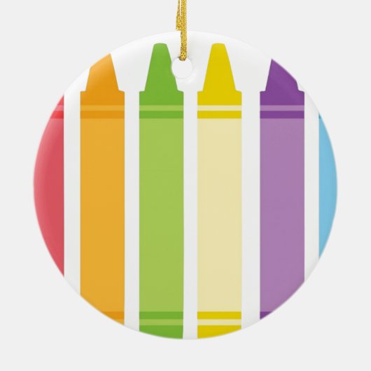 Nie zu alt für Zeichenstifte Keramik Ornament (Hinten)