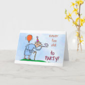 Nie zu alt zum Party Karte (Gelbe Blume)