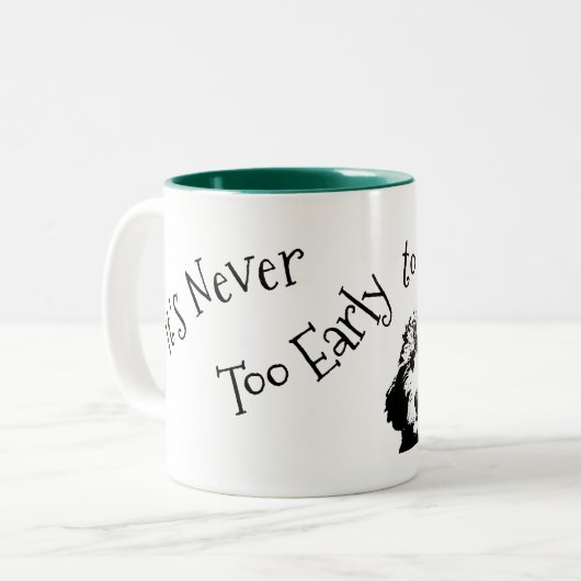 Nie zu früh Tasse (Vorderseite Links)