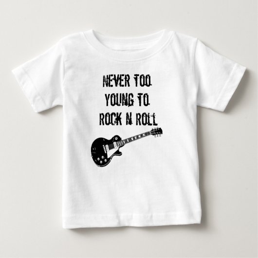 Nie zu jung zum Rock'n'Roll Baby T-shirt (Vorderseite)