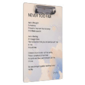 Nie zu spät Liebe Gedicht Gedichte Klemmbrett (Rechts)