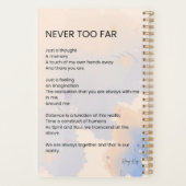 Nie zu spät Liebe Gedicht Gedichte Planer (Rückseite)