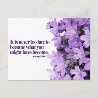 Nie zu spät Motivierend Postkarte