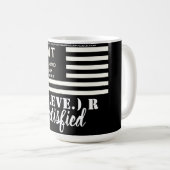 NIE ZUFRIEDENE Tasse (VorderseiteRechts)