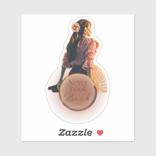 Nie zurückschauen aufkleber (Blatt)