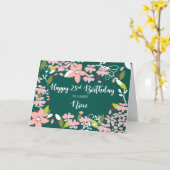 Niece 23. Geburtstag Grüne Blume Karte (Gelbe Blume)