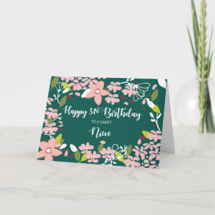 Niece 31. Geburtstag Grüne Blume Karte