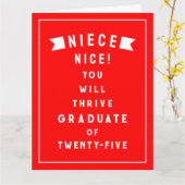 Niece Abschluss 2025 Karte (Gelbe Blume)