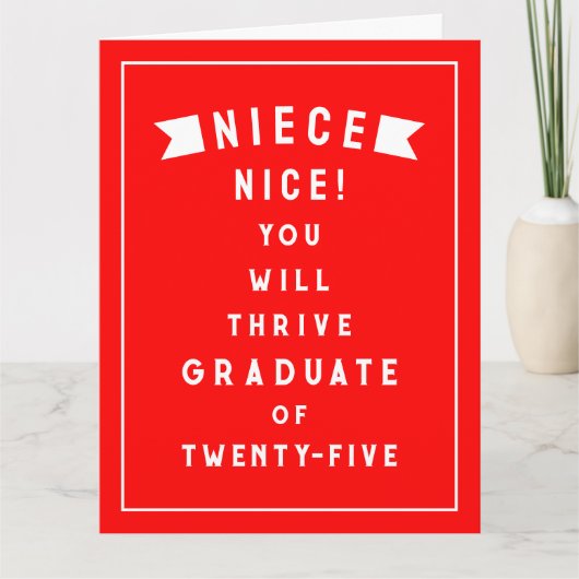Niece Abschluss 2025 Karte (Vorderseite)