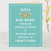 Niece Abschluss 2025 Karte (Gelbe Blume)