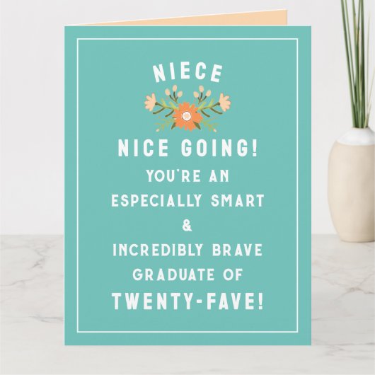 Niece Abschluss 2025 Karte (Vorderseite)