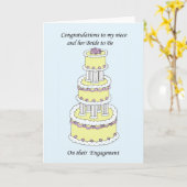 Niece and Bride to Be Engagement Gratulationen Karte (Gelbe Blume)