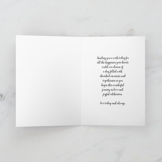 Niece and Her Husband Wedding Congratulations Karte (Innenseite)