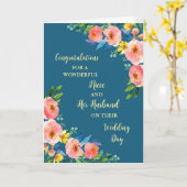 Niece and Her Husband Wedding Congratulations Karte (Gelbe Blume)