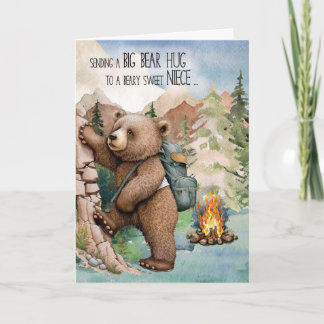 Niece Big Bear umarmen im Summer Camp Karte