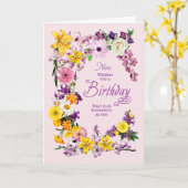 Niece Birthday Blume Frame Karte (Gelbe Blume)