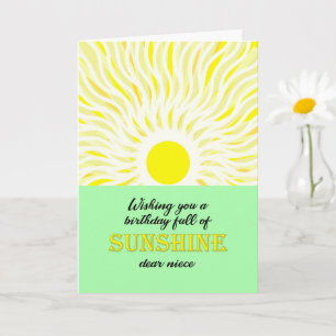 Niece Birthday Bright Sunshine Card Karte