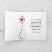 Niece Birthday Card - Cupcake Princess Karte (Innenseite)