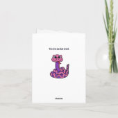 Niece Birthday Card - Funny Snake Karte (Rückseite)