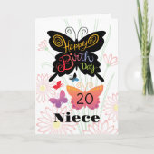 Niece Birthday Card Karte (Vorderseite)