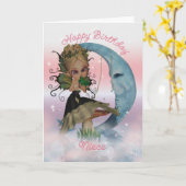 Niece Birthday Card mit Niedlichem Fairy- und Fros Karte (Gelbe Blume)