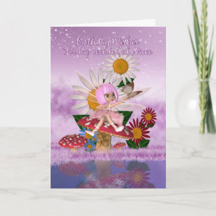 Niece Birthday Card mit Zucker-Pflaumenmaus Karte