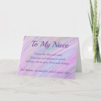 Niece Birthday Card Personalisiertes Foto Rosa Lil