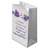 Niece Birthday mit Polka Dot Ribbon Kleine Geschenktüte (Vorderseite Schrägansicht)