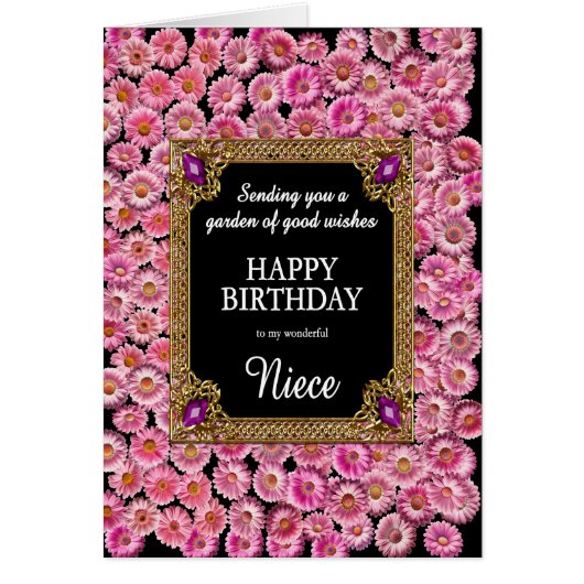 Niece Birthday Pink Daisies (Vorne)