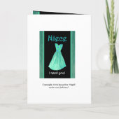 NIECE Bridesmaid Einladung Mint Green Gown (Rückseite)