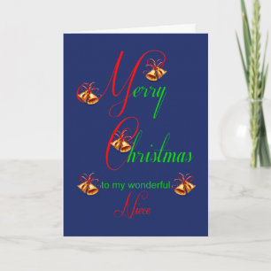 Niece Christmas Scrolls Holiday Card Feiertagskarte