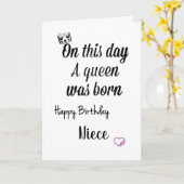 **NIECE** EIN BESONDERES NIECE UND SONDERGEBURTSTA KARTE (Gelbe Blume)