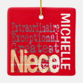 Niece Extraordinaire CUSTOM Keramikornament (Rückseite)